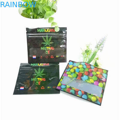 Kemasan Herbal Transparan Dupa Ziplock Kecil Satu Sisi Aluminium Foil Yang Jelas