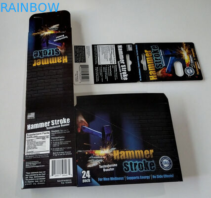 Hammer Stroke / Rhino 13 Pills Paper Box Packaging Male Enhancer Capsule Magnum Paper Cards