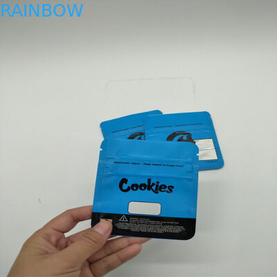 Kantong Plastik Ziplock Tahan Anak Mylar Po Bau Bukti Rami Bunga CBD Edibles Cookies Kemasan