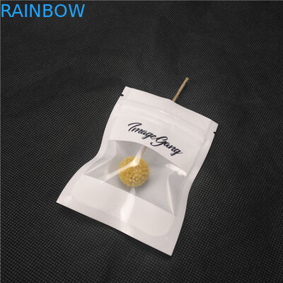 Transparan Depan Glossy Shiny Plastik Zipper Kantong Kalung Perhiasan Kemasan