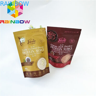 Mylar Stand Up Zipper Pouch Bags Dessert Teh Kopi Packing Bukti Bau Didaur Ulang