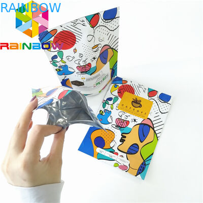 Mylar Stand Up Zipper Pouch Bags Dessert Teh Kopi Packing Bukti Bau Didaur Ulang