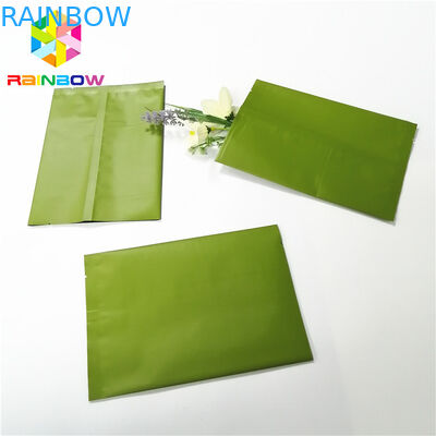 Light Green Back Center Heat Seal Bags Logo Kustom Foil Makanan Powder Candy Pouch