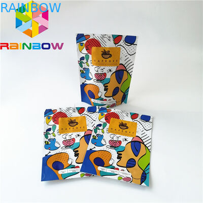 Kemasan Kantong Plastik Stand Up Ziplock, Reusable Aluminium Foil Coffee Bag