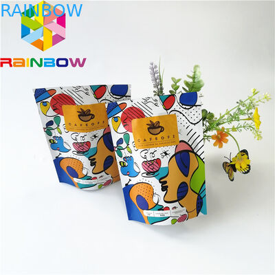 Kemasan Kantong Plastik Stand Up Ziplock, Reusable Aluminium Foil Coffee Bag