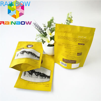 Kustom Dicetak Aluminium Foil Makanan Kemasan Tas Laminated Zip Lock Untuk Beef Dendeng