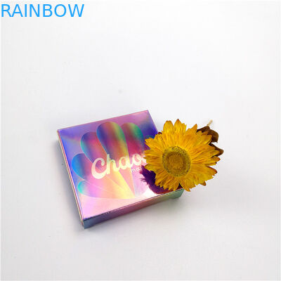 Hologram Paper Box Packaging Coating Printing Kustom CMYK Warna Untuk Perona Pipi