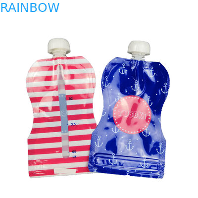 Reusable Baby Food Spout Pouch Kemasan Bahan Laminasi CMYK Warna Untuk Minuman