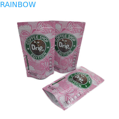 Drip Coffee Packaging Kustom Dicetak Zipper Stand Up Pouch Anti Bau Ramah Lingkungan