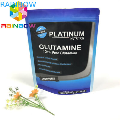 Kustom Dicetak Kemasan Tas Makanan Ringan Stand Up Pouch Ziplock Ditutup Kembali Mengkilap