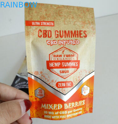 Digital Printing Kedap Udara Zip Lock Bags Aluminium Foil CBD Gummy Kantung Kecil