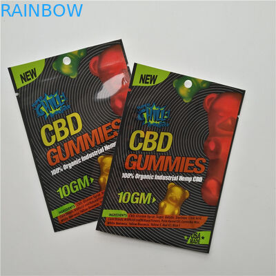 Digital Printing Kedap Udara Zip Lock Bags Aluminium Foil CBD Gummy Kantung Kecil