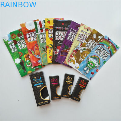 Vape Cartridge Aluminium Foil Packaging Bags Exotic Cart Pouch Logo Kustom