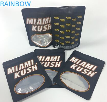 Edibles Herbal Dupa Tas Paket Marijuana Medis 4x6 Inci Dengan Jendela Yang Jelas