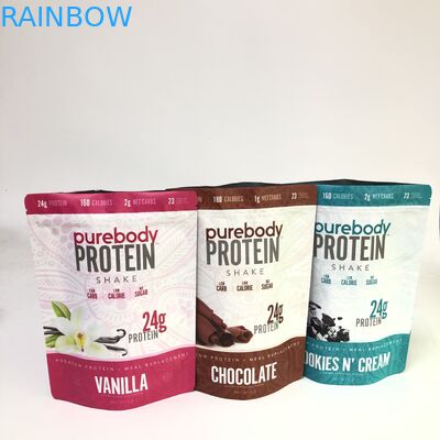 Biodegradable Stand Up Zipper Bags Kustom Gravure Printing Untuk Kemasan Makanan