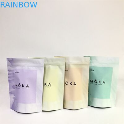 Biodegradable Stand Up Zipper Bags Kustom Gravure Printing Untuk Kemasan Makanan