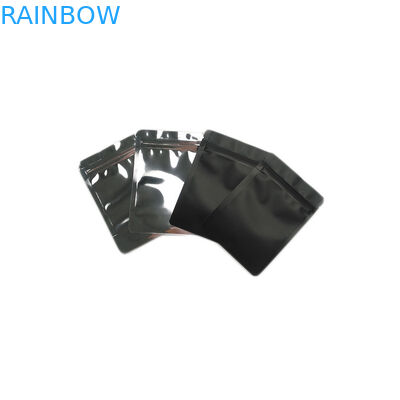 Matte Permukaan Kantong Plastik Kemasan Aluminium Foil Ritsleting Tas Kecil Untuk Makanan