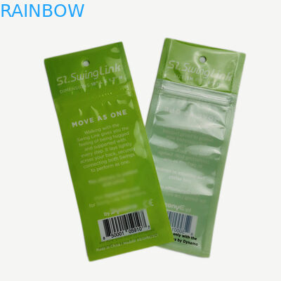 Tiga Sisi Disegel Tansparent Depan Tas Kesehatan Makanan Wrapper Zipper Top Disesuaikan