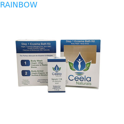 Karton Putih Glossy Kertas Kemasan Kotak Ritel Aplikasi Perawatan Kulit Pembersih Tubuh