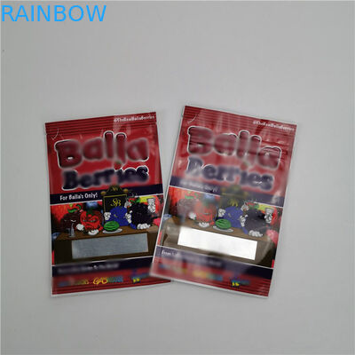 Ritsleting Tas Kantong Plastik Kemasan Rami CBD Cookies Candy Bear Gummies Packing