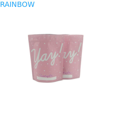 Kantong Plastik yang Dapat Ditutup Ulang Kemasan Ziplock Shinny Natural Scrub Bags Gravure Printing