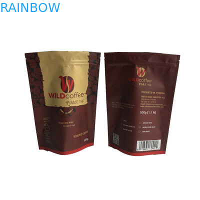 Aluminium Foil Foil Kantung Kemasan Ziplock Doypack Coffee Mylar Bags Matt Surface