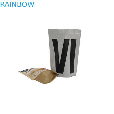 Ziplock Foil Kantung Kemasan Aluminium Foil Stand Up Coffee Bag Dengan Degassing Valve
