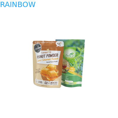 Durable Ziplock Mylar Bags Aluminium Foil Suplemen Kacang Dilaminasi Bubuk