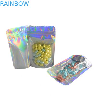 Three Side Seal Snack Food Packaging Bags Bahan Plastik Laminasi Dengan Ziplock