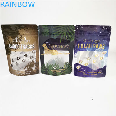 Aluminium Foil Weed Cookie CBD 3x4 Stand Up Zipper Bag