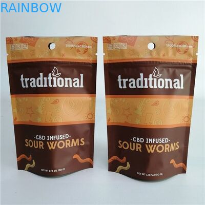 Aluminium Foil Weed Cookie CBD 3x4 Stand Up Zipper Bag