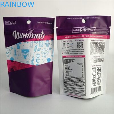 Aluminium Foil Weed Cookie CBD 3x4 Stand Up Zipper Bag