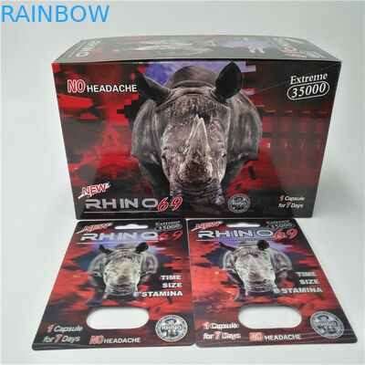 Kustom Dicetak Plastik Badak Pil Blister Kartu Packing