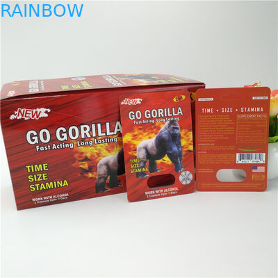 12mm Cap Badak Laki-Laki Pil Kartu 3D Kemasan Kartu Blister