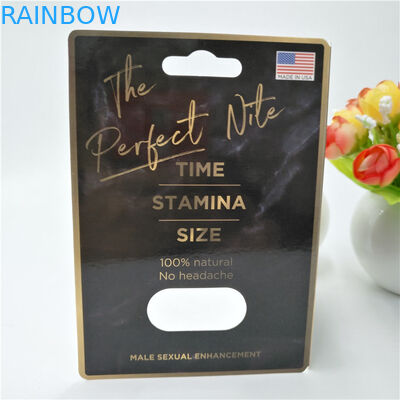 CMYK Warna Disesuaikan Kartu Kemasan Kertas Pil Plastik