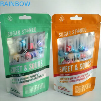 3.5g 7g 14g Kemasan Holographic Stand Up Pouch Film