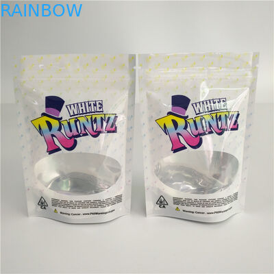 3.5g 7g 14g Kemasan Holographic Stand Up Pouch Film