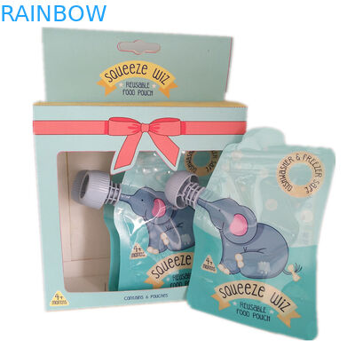 Gravure Printing Reusable Food Packaging Liquid Squeeze Pouch