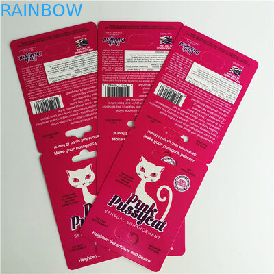 Badak 69 perangkat tambahan pria pil pil kemasan 3d kartu blister seksual untuk tampilan