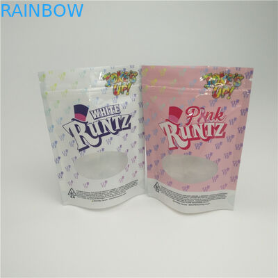 Bau Bukti Tas Kemasan Herbal The Ziplock Bag Dengan Jendela Untuk Rami Gummy Gummy Packing
