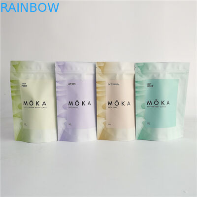Stand Up Ziplock Pouch Body Scrub Packaging Bag Untuk Garam Mandi Dengan Foil Di Dalamnya