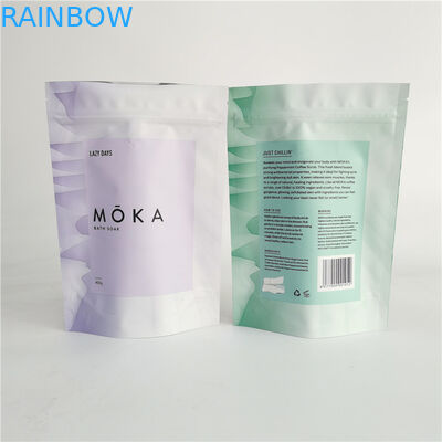 Stand Up Ziplock Pouch Body Scrub Packaging Bag Untuk Garam Mandi Dengan Foil Di Dalamnya
