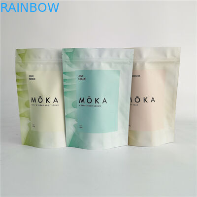 Stand Up Ziplock Pouch Body Scrub Packaging Bag Untuk Garam Mandi Dengan Foil Di Dalamnya
