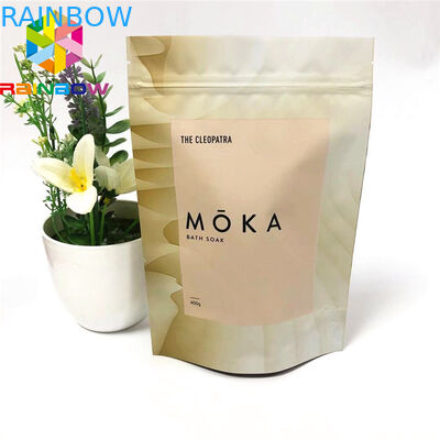 Tas ziplock untuk makanan aluminium foil berdiri tas kemasan logo kustom