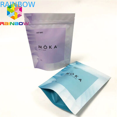 Tas ziplock untuk makanan aluminium foil berdiri tas kemasan logo kustom