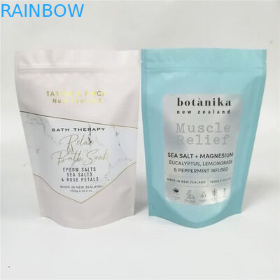 tas kemasan perawatan kulit / foil hologram berdiri kemasan garam mandi dengan jendela