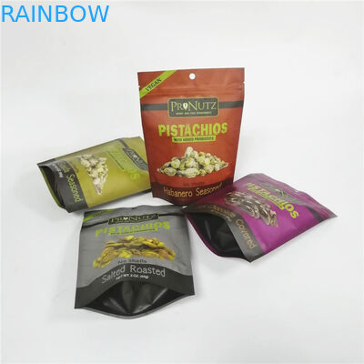 aluminium foil vakum kunci zip kemasan mylar berdiri kantong makanan kacang kemasan kantong plastik