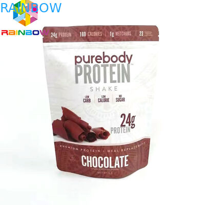 Kantong berdiri yang dapat digunakan kembali dengan kemasan penyimpanan makanan ziplock kantong ritsleting tas cetak tipe datar