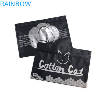 CBD Cat Food Dog Food Packaging Bags Silver Aluminium Foil Bag Dengan Ritsleting Pengaman Anak