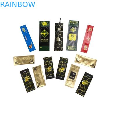 Sampel Gratis Mini Sachet Untuk Rokok Preroll Warna Metalik 3 Side Seal Pouch Aluminium Foil Bags